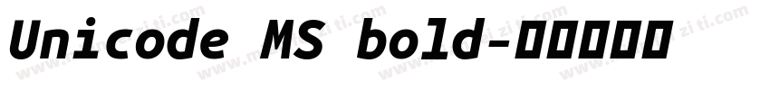 Unicode MS bold字体转换